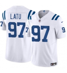 Men's Indianapolis Colts #97 Laiatu Latu White 2024 Draft F.U.S.E. Vapor Limited Football Stitched Jersey