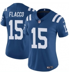 Women's Indianapolis Colts #15 Joe Flacco Blue Vapor Stitched Jersey