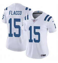 Women's Indianapolis Colts #15 Joe Flacco White Vapor Stitched Jersey