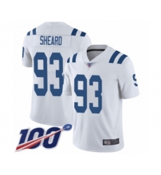 Men's Indianapolis Colts #93 Jabaal Sheard White Vapor Untouchable Limited Player 100th Season Football Jersey