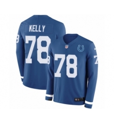 Youth Nike Indianapolis Colts #78 Ryan Kelly Limited Blue Therma Long Sleeve NFL Jersey
