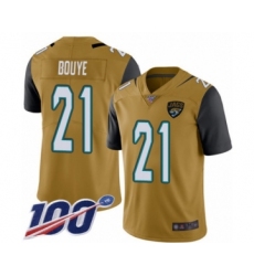 Men's Jacksonville Jaguars #21 A.J. Bouye Limited Gold Rush Vapor Untouchable 100th Season Football Jersey
