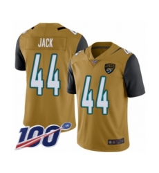 Men's Jacksonville Jaguars #44 Myles Jack Limited Gold Rush Vapor Untouchable 100th Season Football Jersey