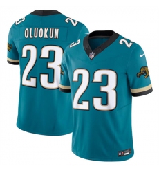 Men's Jacksonville Jaguars #23 Foye Oluokun Teal 2024 F.U.S.E. Prowler Throwback Vapor Limited Football Stitched Jersey