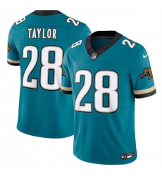 Men's Jacksonville Jaguars #28 Fred Taylor Teal 2024 F.U.S.E. Prowler Throwback Vapor Limited Football Stitched Jersey