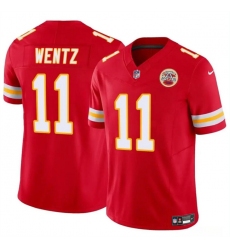 Men’s Kansas City Chiefs #11 Carson Wentz Red 2023 F.U.S.E Vapor Untouchable Limited Football Stitched Jersey