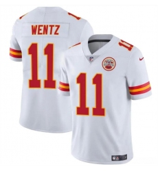 Men’s Kansas City Chiefs #11 Carson Wentz White Vapor Untouchable Limited Football Stitched Jersey