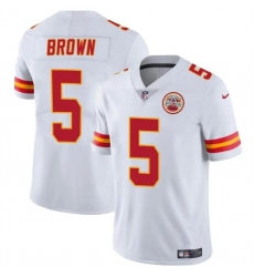 Men’s Kansas City Chiefs #5 Hollywood Brown White Vapor Untouchable Limited Football Stitched Jersey