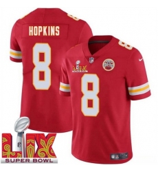 Men's Kansas City Chiefs DeAndre Hopkins #8 Red 2024 2025 Super Bowl LIX F U S E Stitched Jersey