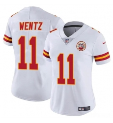 Women's Kansas City Chiefs #11 Carson Wentz White Vapor Untouchable Limited Football Stitched Jersey(Run Small)