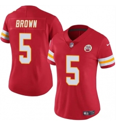 Women's Kansas City Chiefs #5 Hollywood Brown Red Vapor Untouchable Limited Football Stitched Jersey(Run Small)